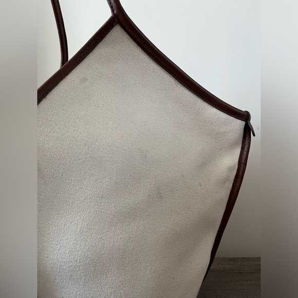 HEREU Calella canvas & leather tote bag - Picture 4 of 16